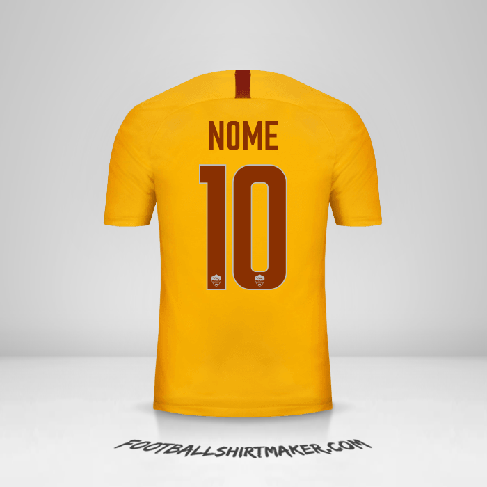 Camisa AS Roma 2018/19 Terceira -  nome - 10