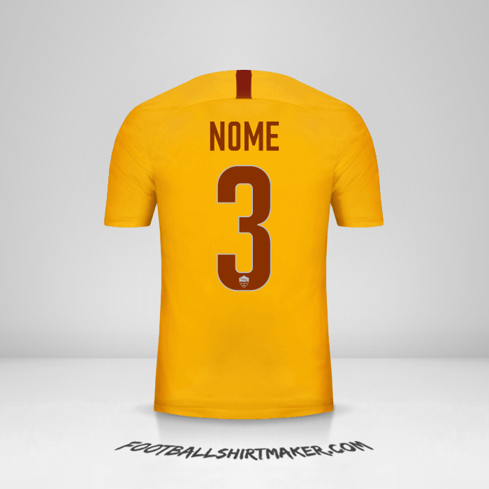 Maglia AS Roma 2018/19 Terza -  nome - 3