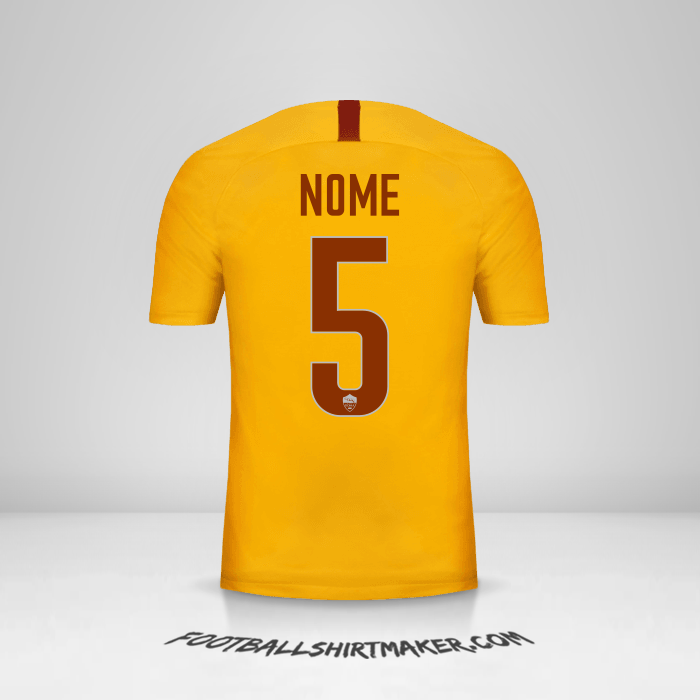 Camisola AS Roma 2018/19 Terceira -  nome - 5