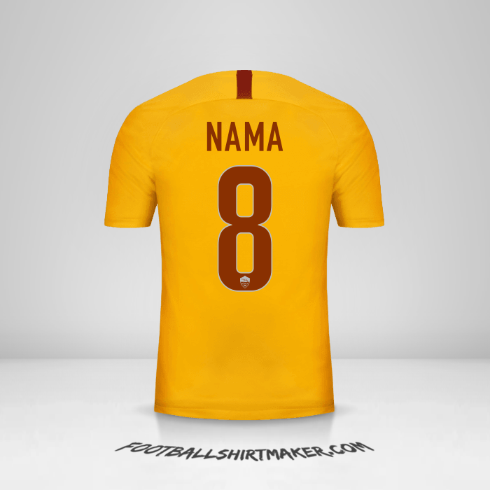 Jersey AS Roma 2018/19 Ketiga -  nama - 8