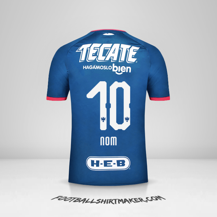 Maillot Monterrey 2018/19 Extérieur -  nom - 10