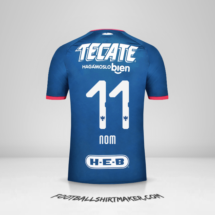 Maillot Monterrey 2018/19 Extérieur -  nom - 11