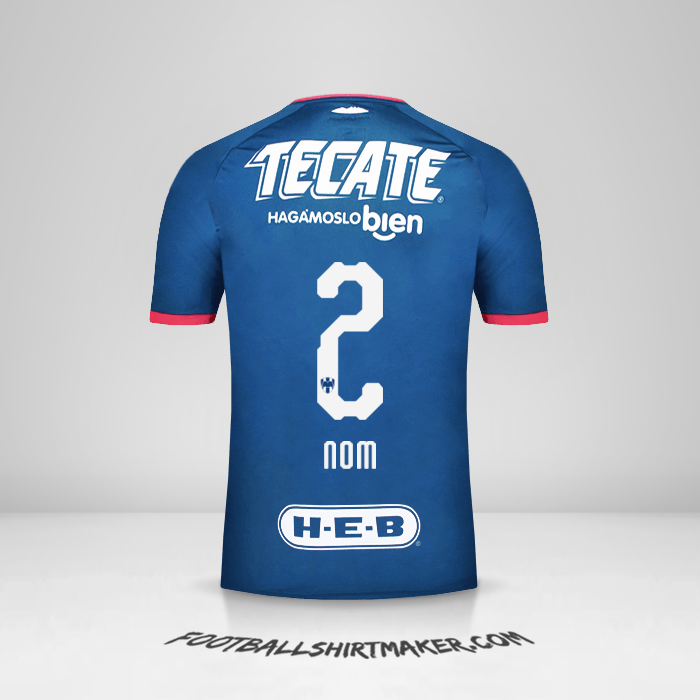 Maillot Monterrey 2018/19 Extérieur -  nom - 2