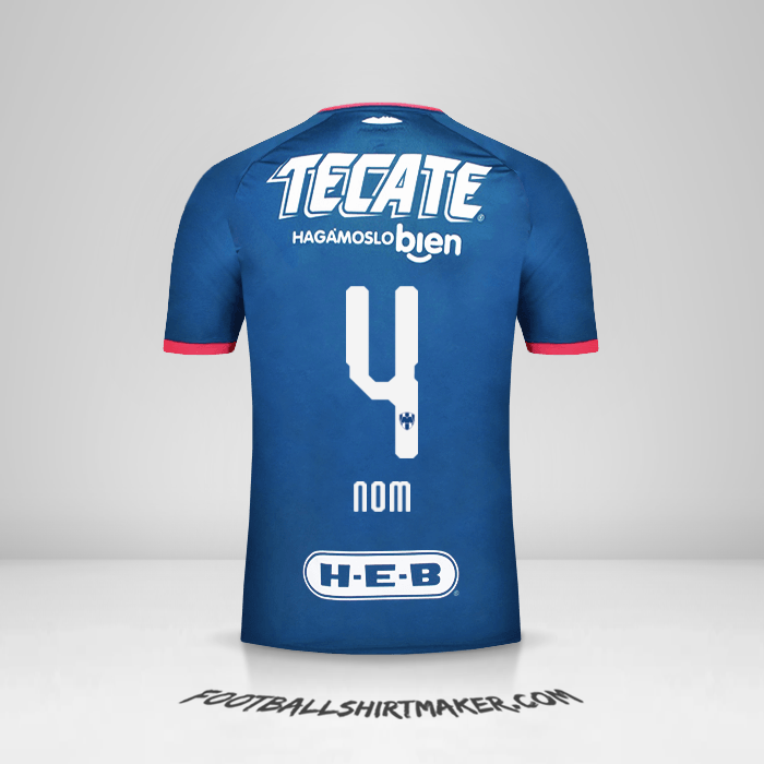 Maillot Monterrey 2018/19 Extérieur -  nom - 4