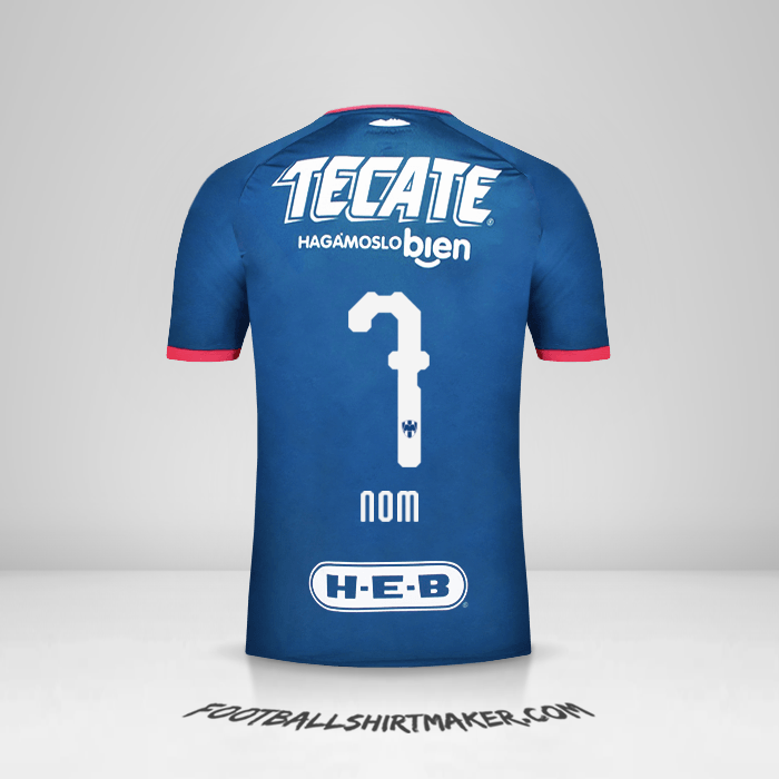 Maillot Monterrey 2018/19 Extérieur -  nom - 7