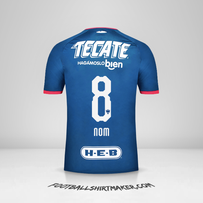 Maillot Monterrey 2018/19 Extérieur -  nom - 8