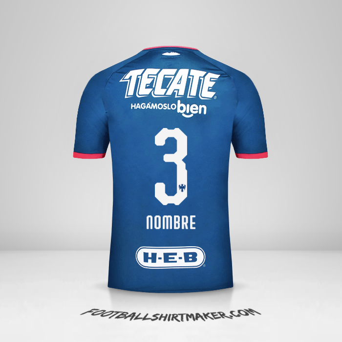 Camiseta Monterrey 2018/19 Visita -  nombre - 3
