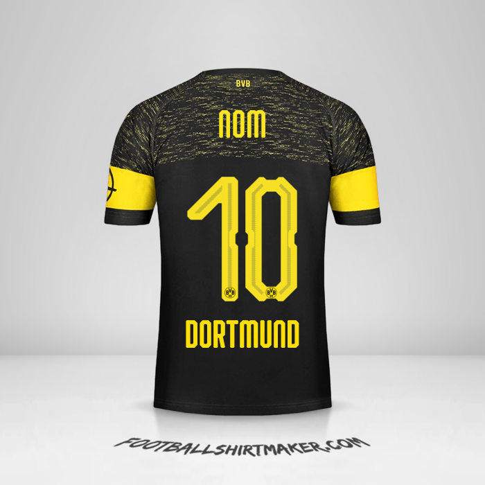 Maillot Borussia Dortmund 2018/19 Extérieur -  nom - 10