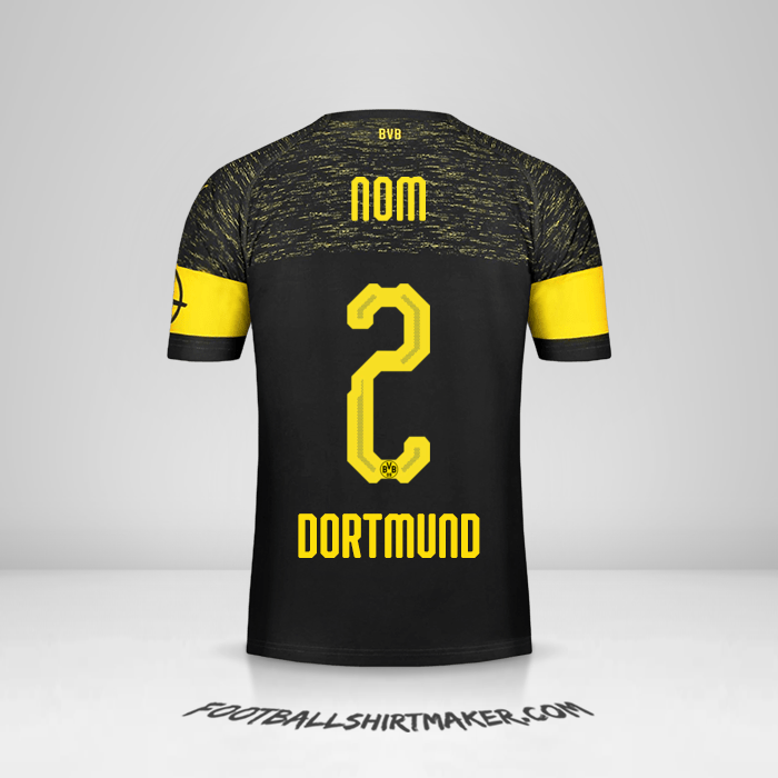 Maillot Borussia Dortmund 2018/19 Extérieur -  nom - 2