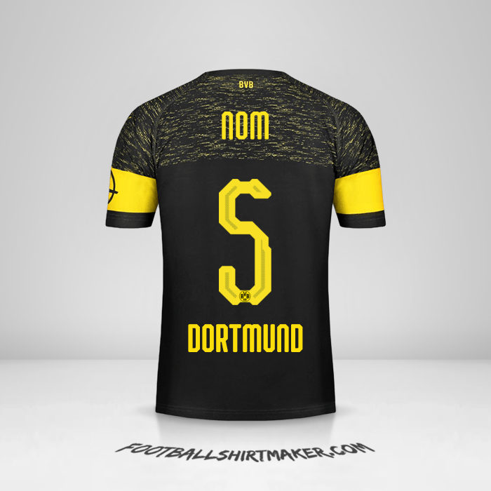 Maillot Borussia Dortmund 2018/19 Extérieur -  nom - 5