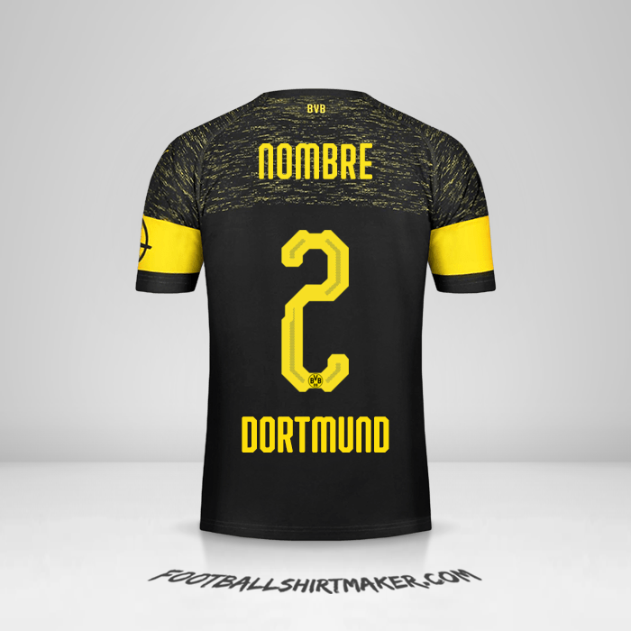 Jersey Borussia Dortmund 2018/19 Visita -  nombre - 2