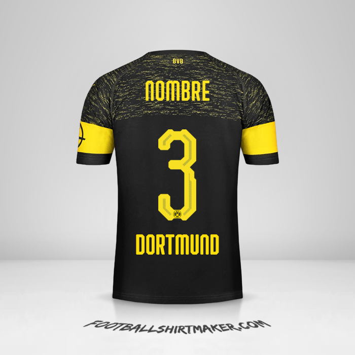 Camiseta Borussia Dortmund 2018/19 Visita -  nombre - 3
