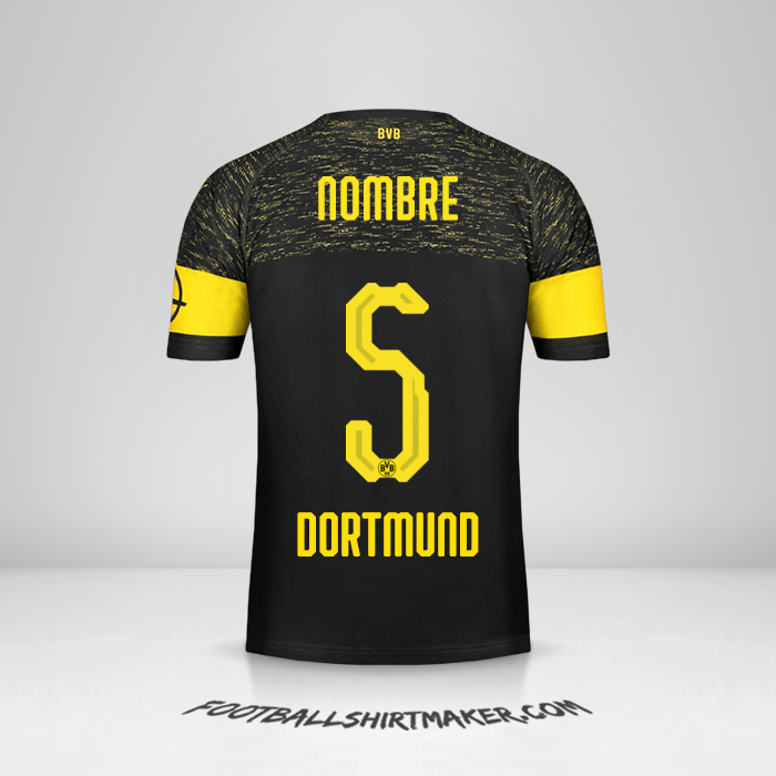 Jersey Borussia Dortmund 2018/19 Visita -  nombre - 5