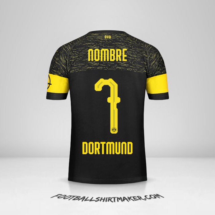 Jersey Borussia Dortmund 2018/19 Visita -  nombre - 7