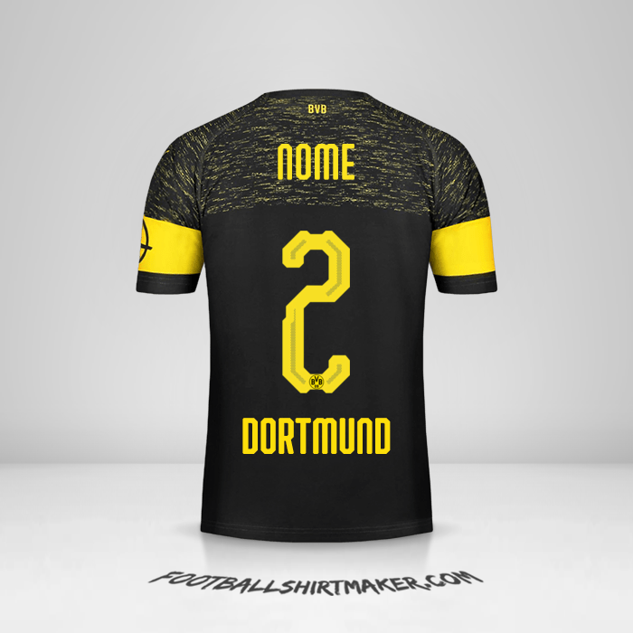 Camisa Borussia Dortmund 2018/19 Alternativa -  nome - 2