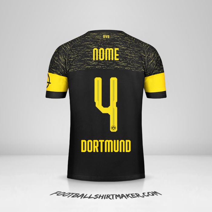Camisola Borussia Dortmund 2018/19 Alternativa -  nome - 4