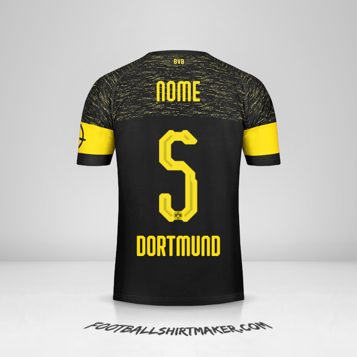 Maglia Borussia Dortmund 2018/19 Seconda -  nome - 5