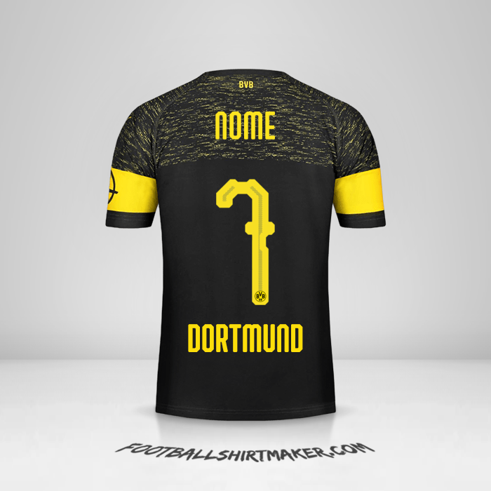 Maglia Borussia Dortmund 2018/19 Seconda -  nome - 7