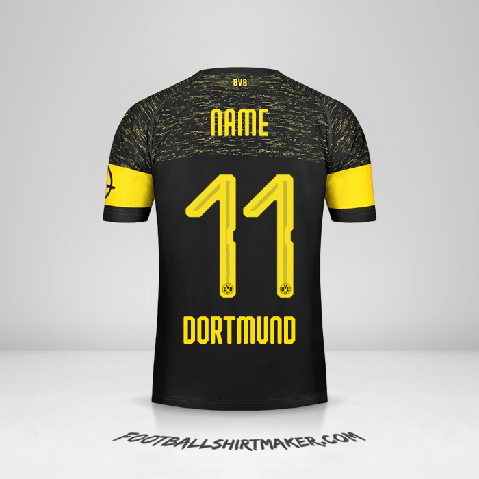 Trikot Borussia Dortmund 2018/19 Auswärts -  name - 11