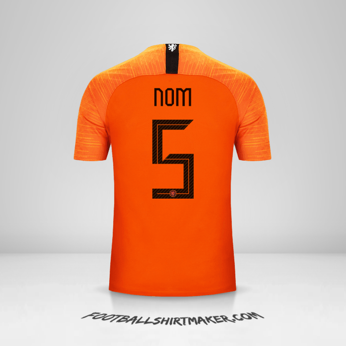 Maillot Pays-Bas 2018/19 -  nom - 5