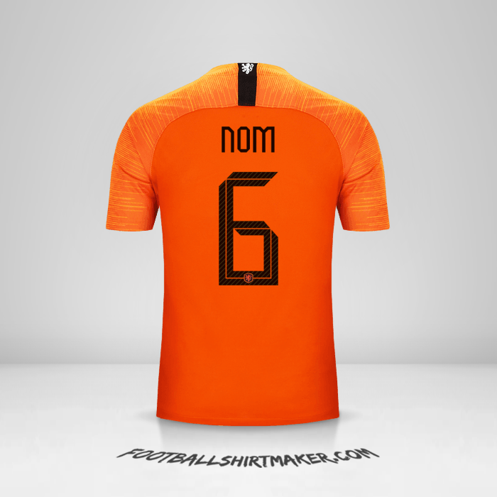 Maillot Pays-Bas 2018/19 -  nom - 6