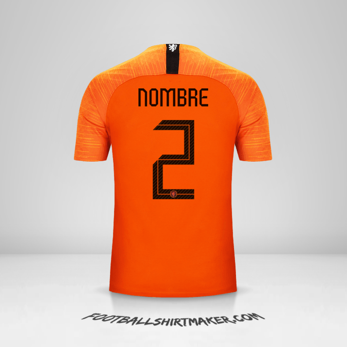 Camiseta Paises Bajos 2018/19 -  nombre - 2