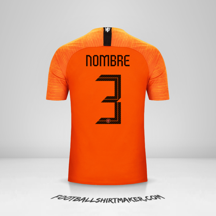 Jersey Paises Bajos 2018/19 -  nombre - 3