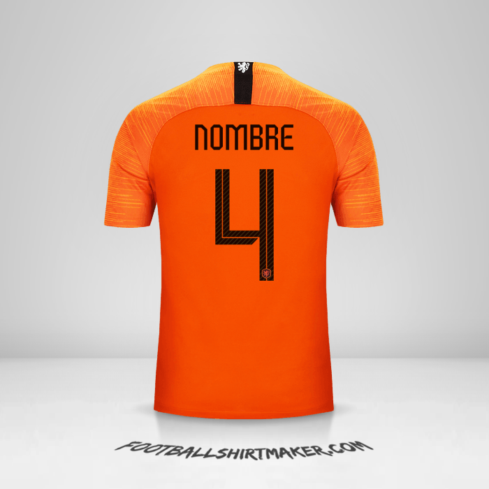 Jersey Paises Bajos 2018/19 -  nombre - 4