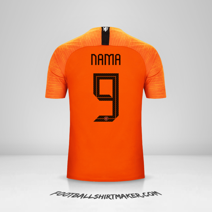 Jersey Belanda 2018/19 -  nama - 9