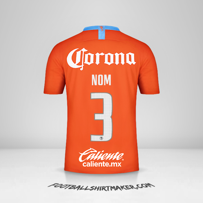 Maillot Club America 2018/19 Troisième -  nom - 3