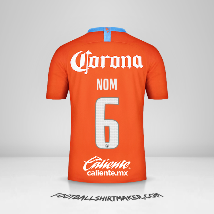 Maillot Club America 2018/19 Troisième -  nom - 6