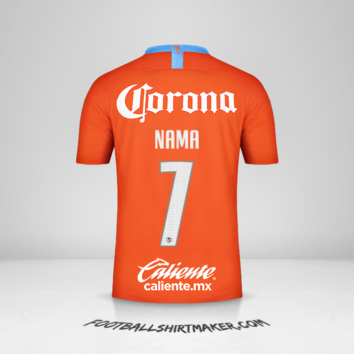 Jersey Club America 2018/19 Ketiga -  nama - 7