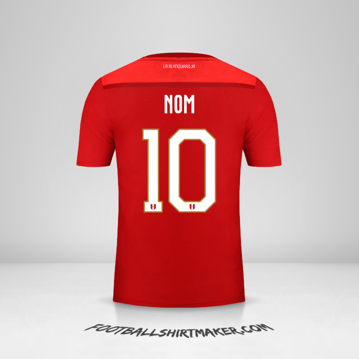 Maillot Pérou 2018/19 Extérieur -  nom - 10