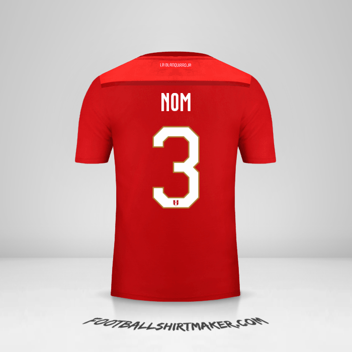 Maillot Pérou 2018/19 Extérieur -  nom - 3