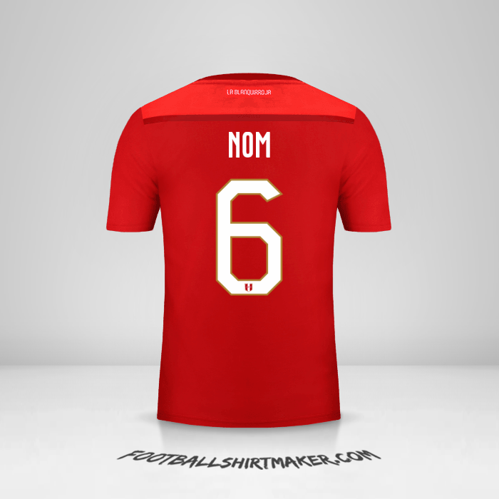 Maillot Pérou 2018/19 Extérieur -  nom - 6