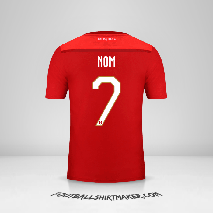 Maillot Pérou 2018/19 Extérieur -  nom - 7