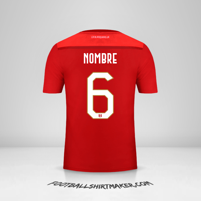 Jersey Peru 2018/19 Visita -  nombre - 6