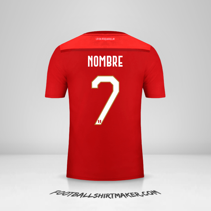 Jersey Peru 2018/19 Visita -  nombre - 7