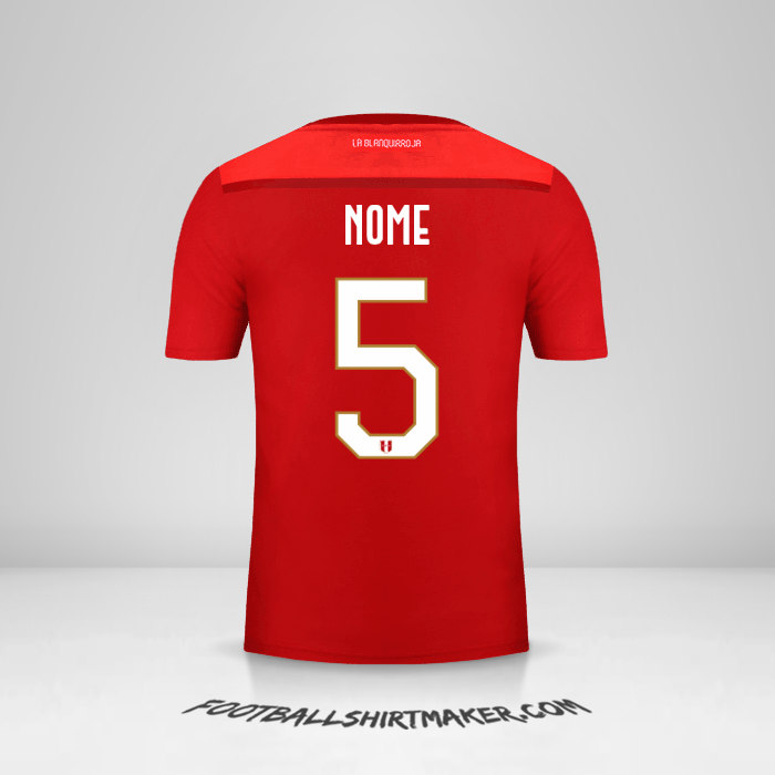 Camisa Peru 2018/19 Alternativa -  nome - 5