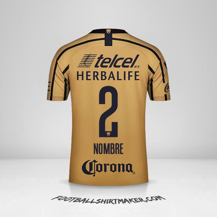 Jersey Pumas UNAM 2018/19 Visita -  nombre - 2