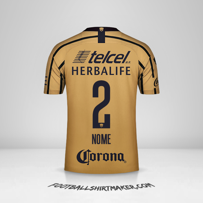 Maglia Pumas UNAM 2018/19 Seconda -  nome - 2