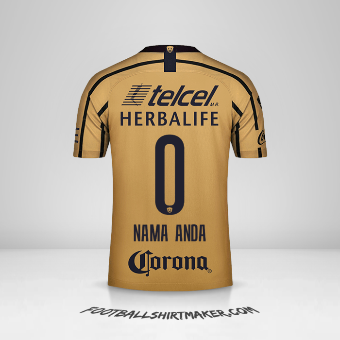 Jersey Pumas UNAM 2018/19 II -  nama anda - 0