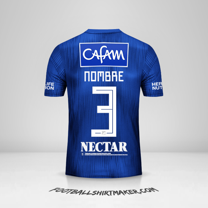Jersey Millonarios FC 2019 -  nombre - 3