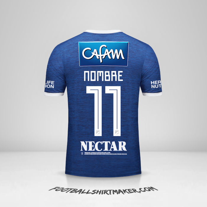 Camiseta Millonarios FC 2018 -  nombre - 11