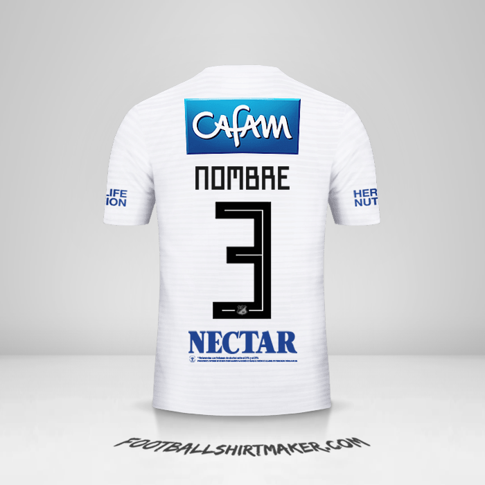 Jersey Millonarios FC 2018 Visita -  nombre - 3