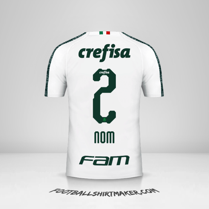 Maillot Palmeiras 2019 Extérieur -  nom - 2