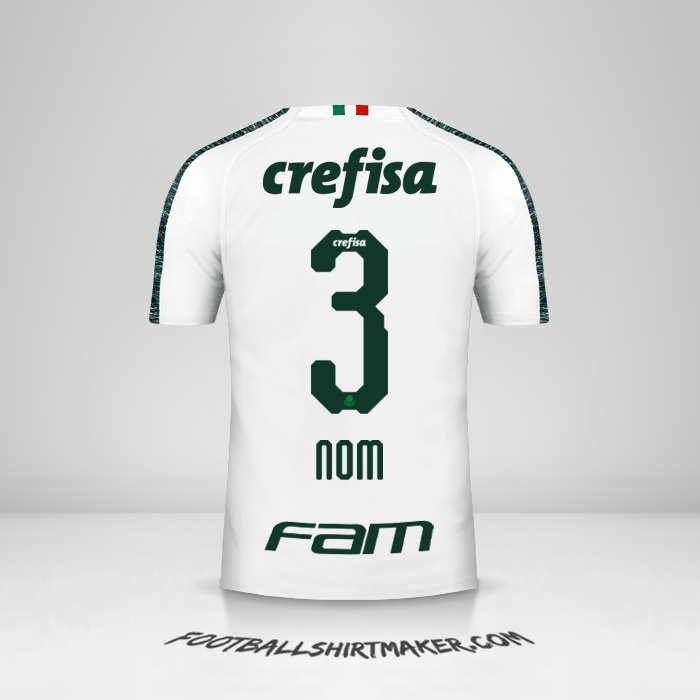 Maillot Palmeiras 2019 Extérieur -  nom - 3