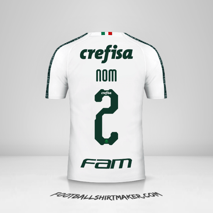 Maillot Palmeiras Libertadores 2019 Extérieur -  nom - 2