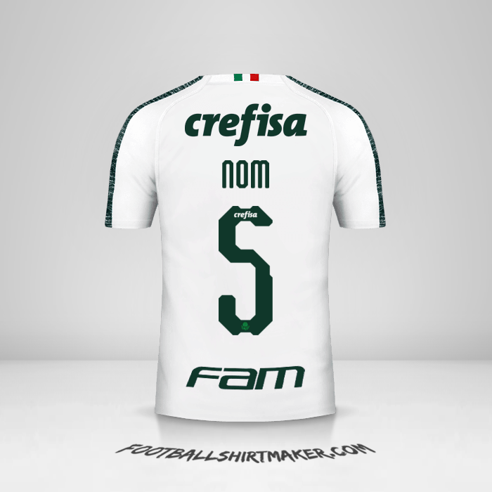 Maillot Palmeiras Libertadores 2019 Extérieur -  nom - 5