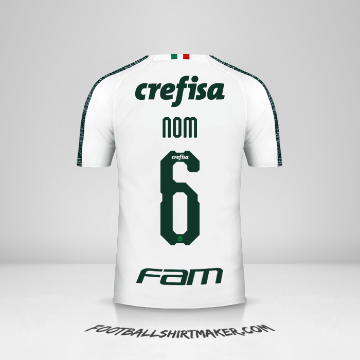 Maillot Palmeiras Libertadores 2019 Extérieur -  nom - 6